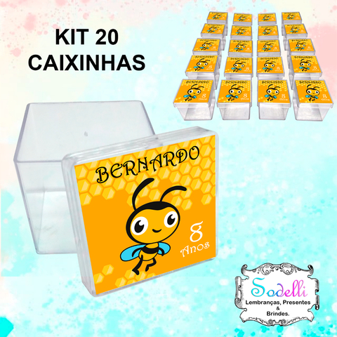 20 Lembrancinhas Abelhas - Caixinhas Acrílicas Personalizadas