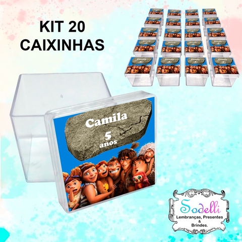 20 Lembrancinhas Os Croods - Caixinhas Acrílicas Personalizadas