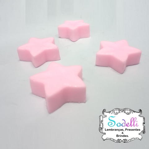 50 Mini Sabonetes Estrela 5 gramas para Lembrancinhas - Chá de Bebê - Chá Revelação