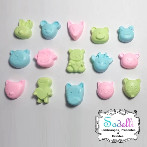 100 Mini Sabonetes Animais para Lembrancinhas - Chá de Bebê