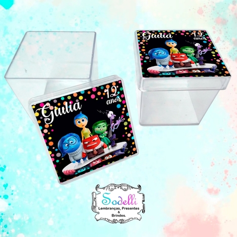 10 Lembrancinhas Divertida Mente - Caixinhas Acrílicas Personalizadas