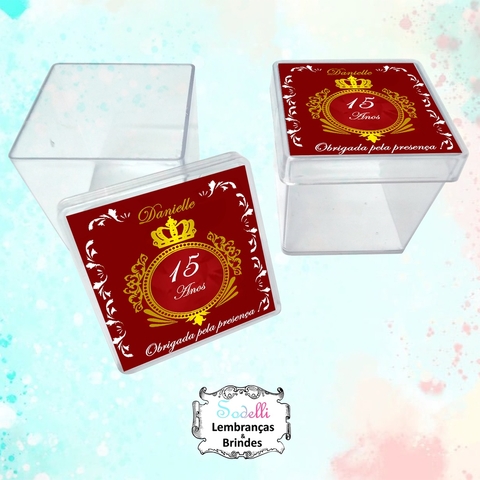 10 Lembrancinha Debutante 15 Anos - Caixinhas Acrílicas Personalizadas