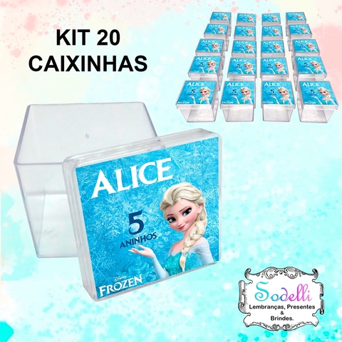 20 Lembrancinhas Frozen - Caixinhas Acrílicas Personalizadas