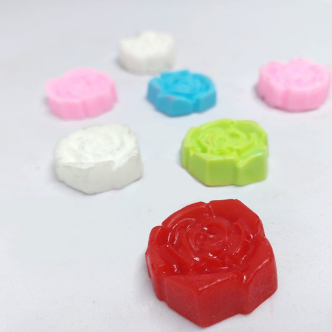 50 Mini Sabonetes Flores Rosas - Escolha cor e Aroma - Lembrancinha Perfumada - Casamento, Noivado, Bodas