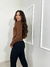 Blusa Tricot Básica Marrom Modal - comprar online