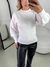 Blusa Tricot Branca Trabalhada Modal na internet