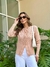 Casaco Tricot Franja Nude Modal - comprar online