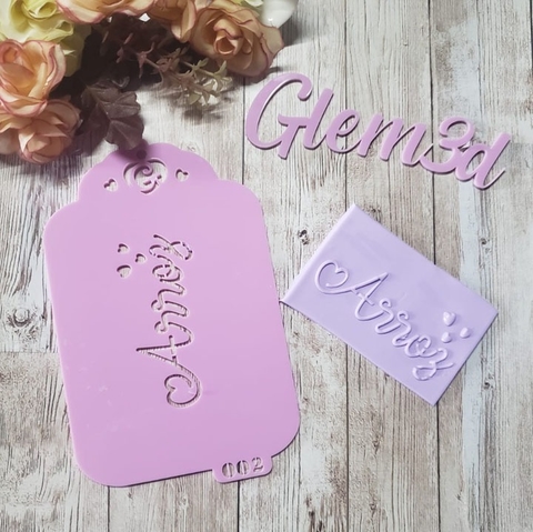 Estêncil de Frase - Arroz - 002