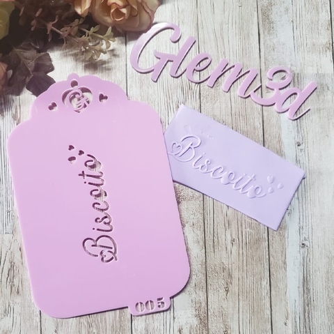 Estêncil de Frase - Biscoito - 005