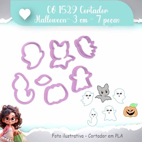 CORTADOR HALLOWEEN - 3CM - 7 PEÇAS - CO1529