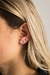 B489 - Brinco Mini Gota Cristal Rosa P Prata - comprar online