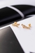 BD498 - Brinco Ear Cuff Coração em Zircônia Dourado