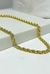 Colar Cordão Torcido 4mm - Banhado em Ouro