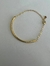 Pulseira Meio Aro Mini Coração Banhado em Ouro