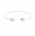 Bracelete Gotinha Prata Banhado em Ródio Branco