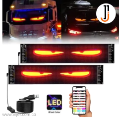 Imagen de PANEL LED INTELIGENTE OJO DE DIABLO RGB PARA AUTO 10.2 CM X 34.8 CM 2 PIEZAS