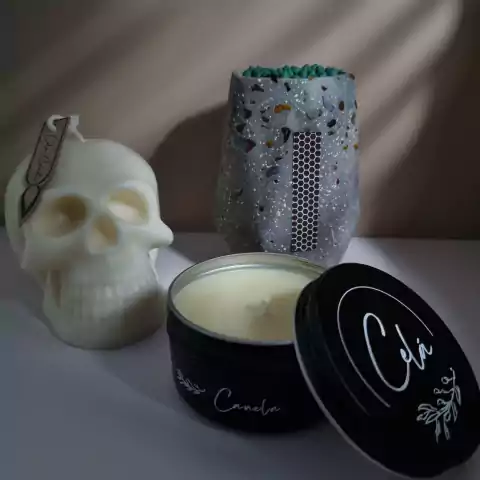 Kit Pocket Canela + Caveira + Arte em cimento