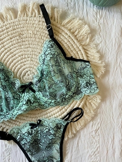 Anna Puntilla elastizada Verde Aqua - Harmonie.Intimates