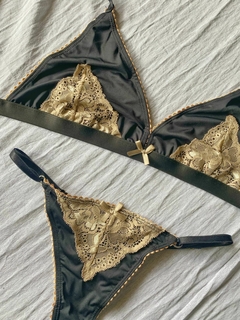 Agatha Algodon negro & Tostado - Harmonie.Intimates
