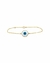 Pulseira Olho Grego redondo 1.5cm Ouro 18K
