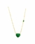 Gargantilha pedra jade e ouro 18k
