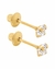 Brinco Cálice 6mm Ouro 18k e Zircônio