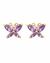 Brinco Borboleta Pedras Naturais G ouro 18k - Moya Joias Online
