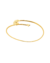 Pulseira bracelete com flor e pétala caída em ouro 18k