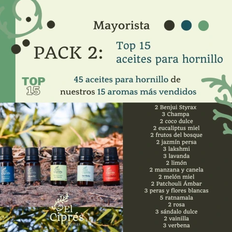 Pack 2: TOP 15 Aceites para Hornillo