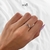 Anillo onda lisa plateado