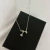 Collar plata italiana rosa figura - comprar en línea