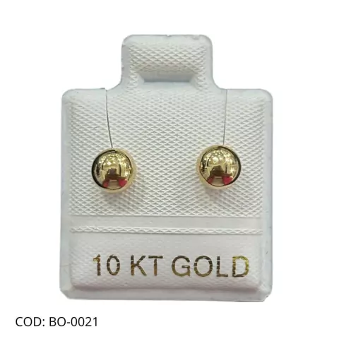 Broquel oro 10k bola 2