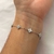 Pulsera PLATA ITALIANA trebol circonias 15 + 6 cm