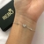 Pulsera plata italiana mariposa circonias 14 + 4 cm