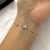 Pulsera plata italiana corazon circonias 15 + 3 cm