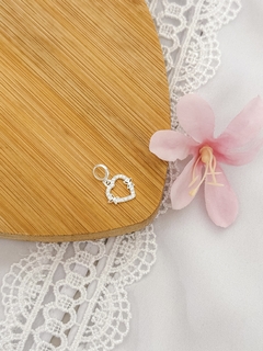 Berloque de Prata Coração Cravejado - comprar online