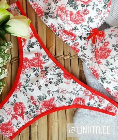 Calcinha Floral - Cotton
