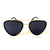 Óculos de Sol Cayo Blanco cb_do71138, formato da armação oval, cor da armação preto com dourada, lente preta - comprar online