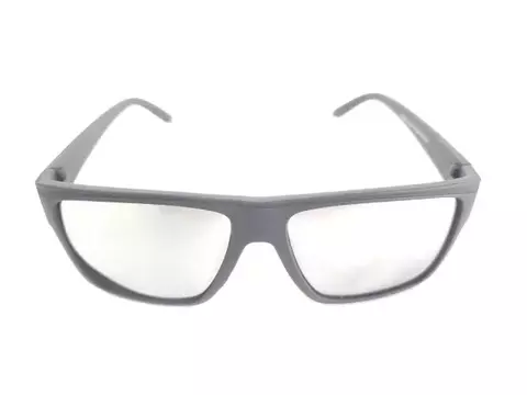 óculos solar quadrado, preto emborrachado, lente prata espelhada - comprar online