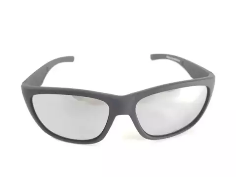 óculos solar esportivo, preto emborrachado, lente prata espelhada - comprar online