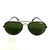 Óculos de Sol Cayo Blanco aviador clássico cb_202071, armação em metal na cor preta com lente verde - comprar online