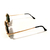 Óculos de Sol cayo blanco cb_ho2293, modelo malta, armação hexagonal em metal dourado com lente verde na internet