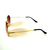 Óculos de Sol cayo blanco cb_ho2293, modelo malta, armação hexagonal em metal dourado com lente marrom - Cayo Blanco