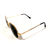 Óculos de Sol cayo blanco cb_ho2293, modelo malta, armação hexagonal em metal dourado com lente verde - Cayo Blanco