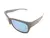 óculos solar esportivo, preto emborrachado, lente azul espelhada - comprar online