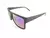 óculos solar quadrado, preto emborrachado, lente verde espelhada - comprar online