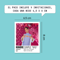 Pack 9 Invitaciones Personalizadas | Tini - comprar online