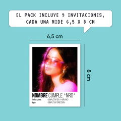 Pack 9 Invitaciones Personalizadas | Tini - comprar online