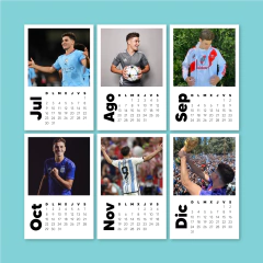 Calendario Julián Álvarez en internet