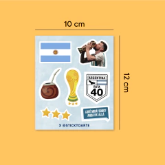 Planchita de Stickers Argentina